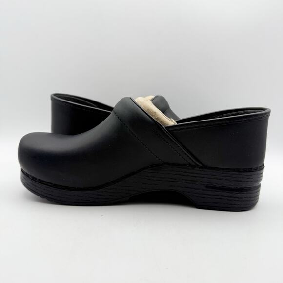 Dansko Womens Professional Oiled Clogs EU 42 Wide US 11.5-12 Black Leather NIB - Picture 7 of 12
